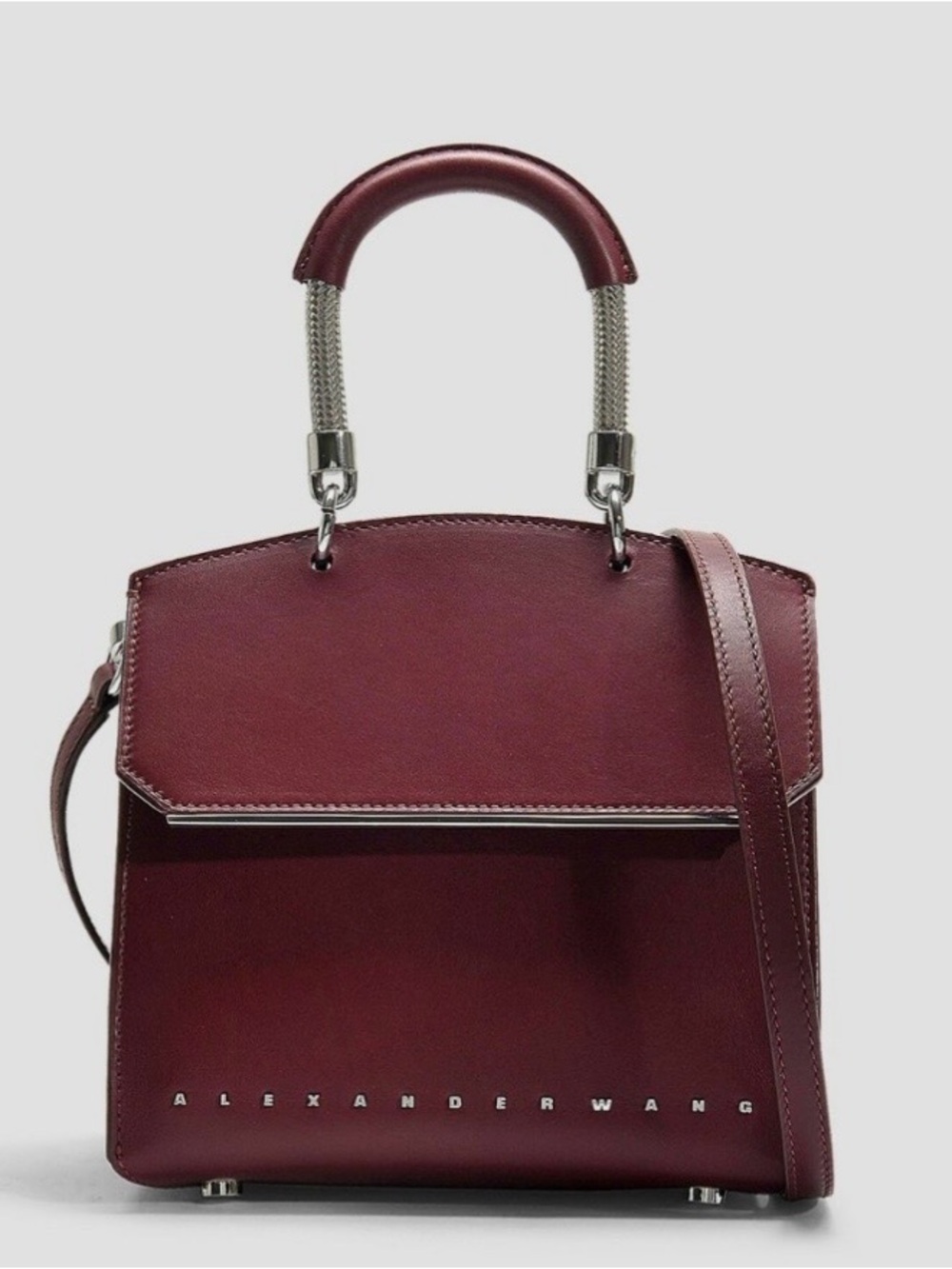 Alexander Wang Dime Mini Flap Satchel in cranberry. NWOT
